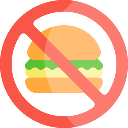 No Fast Food Kawaii Flat icon