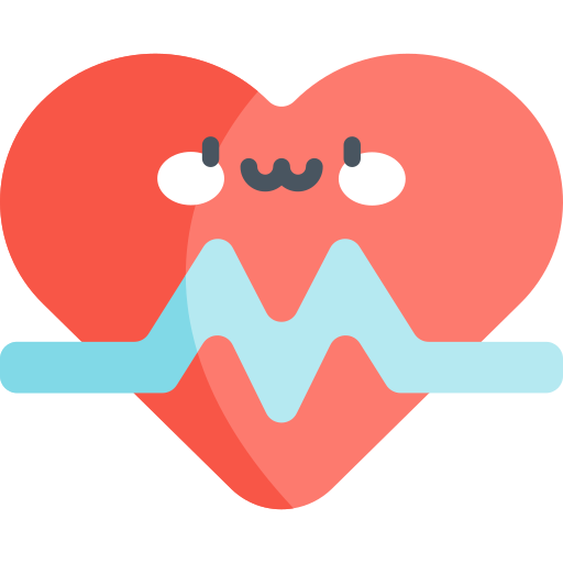 cardiogram Kawaii Flat icoon