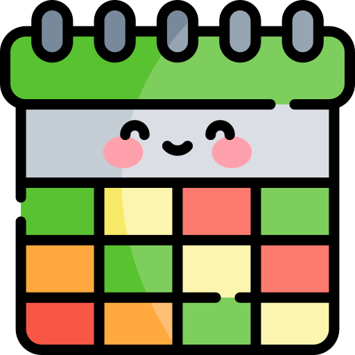 スケジュール Kawaii Lineal color icon