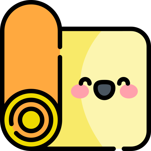 요가 매트 Kawaii Lineal color icon