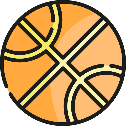 pallacanestro Kawaii Lineal color icona