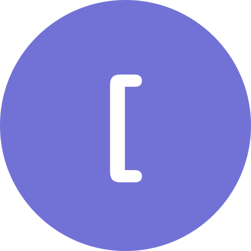 オープンブラケット Generic Flat icon