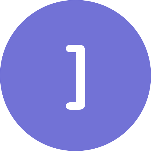オープンブラケット Generic Flat icon