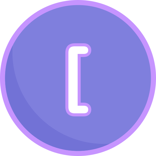 オープンブラケット Generic Outline Color icon
