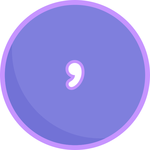 Comma Generic Outline Color icon