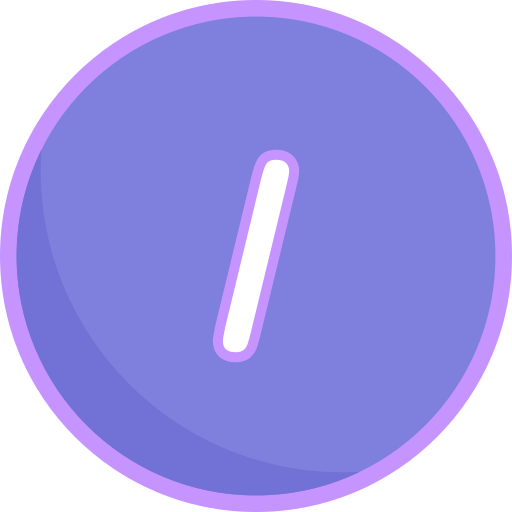 スラッシュ Generic Outline Color icon
