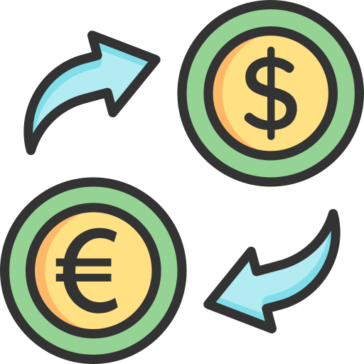 Обмен валюты SBTS2018 Lineal Color иконка