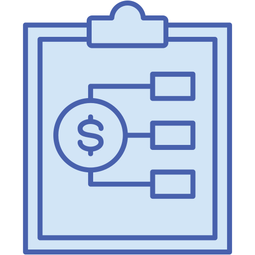 plan financier Generic Blue Icône
