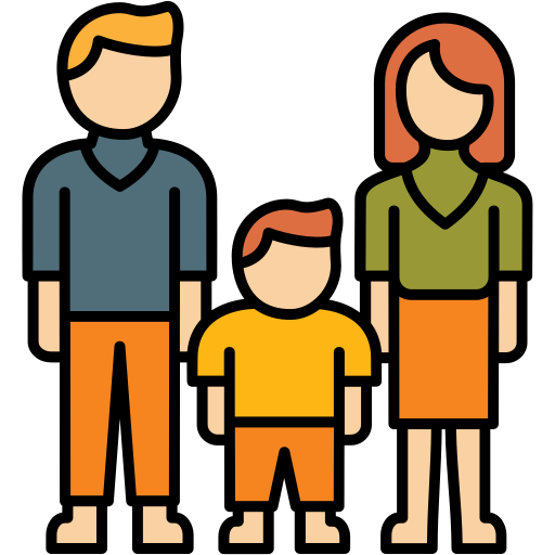 Family Generic Outline Color icon