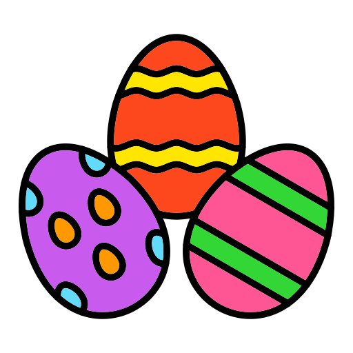 huevo de pascua Generic Outline Color icono