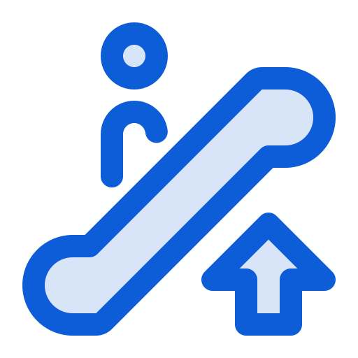 rolltreppe hoch Generic Blue icon