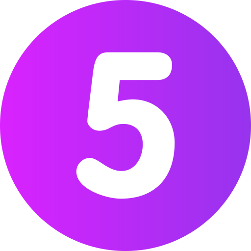 vijf Generic Flat Gradient icoon