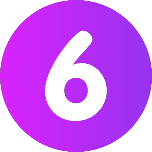 sześć Generic Flat Gradient ikona
