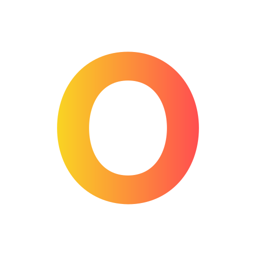 Letter o Generic Gradient icon