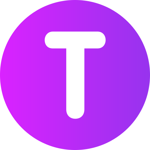 Letter T  Generic Flat Gradient icon
