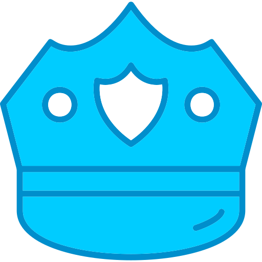 警察の帽子 Generic Blue icon