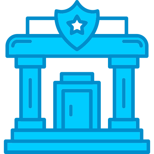 politiebureau Generic Blue icoon