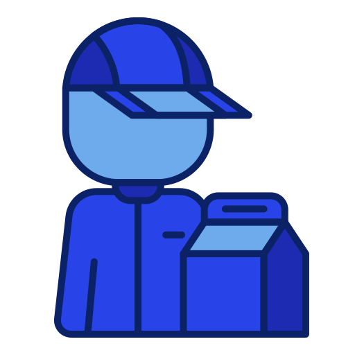 Delivery Man Generic Blue icon