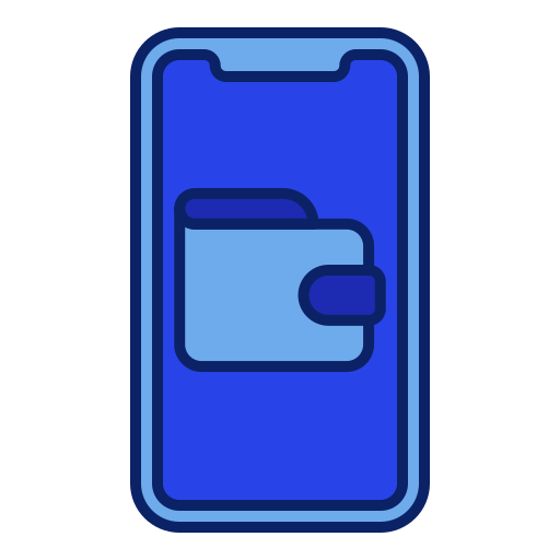 billetera online Generic Blue icono