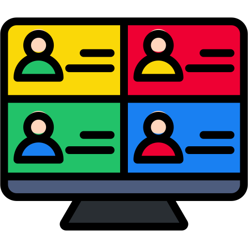 Video Conference Generic Outline Color icon