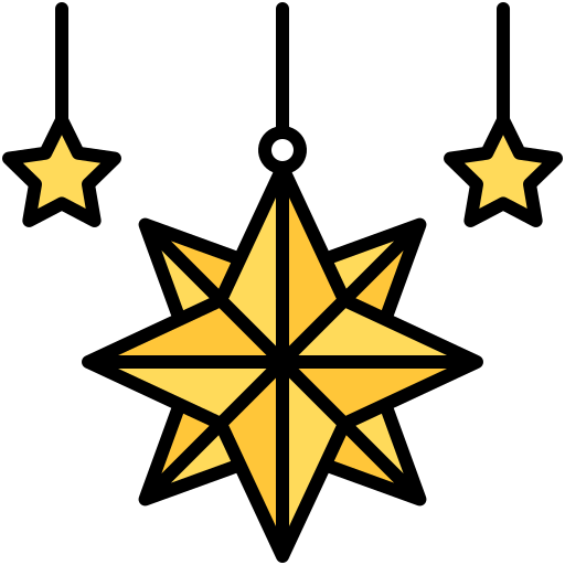 gwiazda bożonarodzeniowa Generic Outline Color ikona