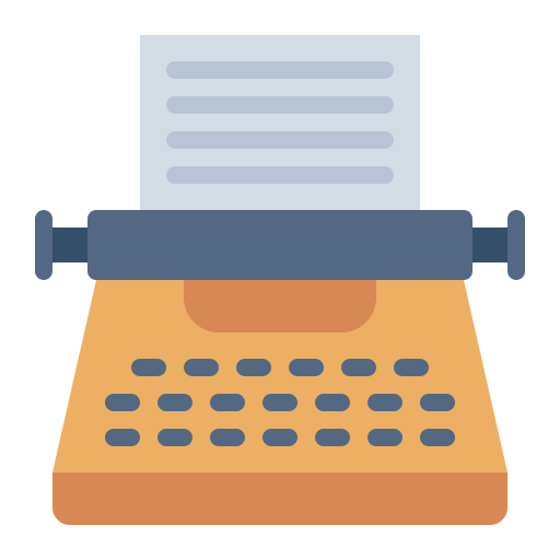 macchina da scrivere Generic Flat icona