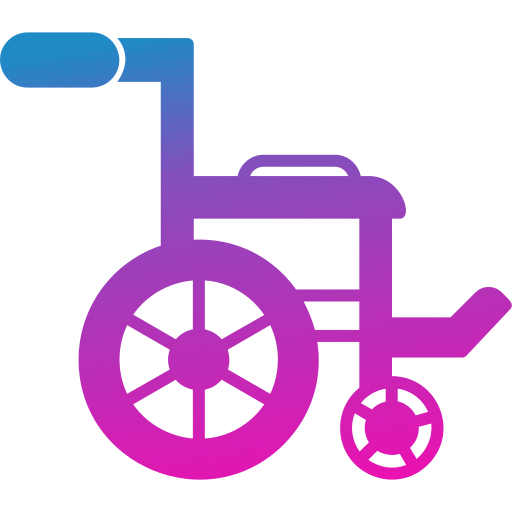 fauteuil roulant Generic Flat Gradient Icône