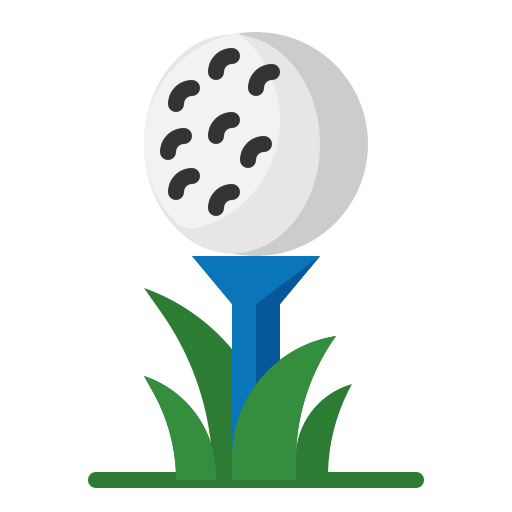 pallina da golf Generic Flat icona