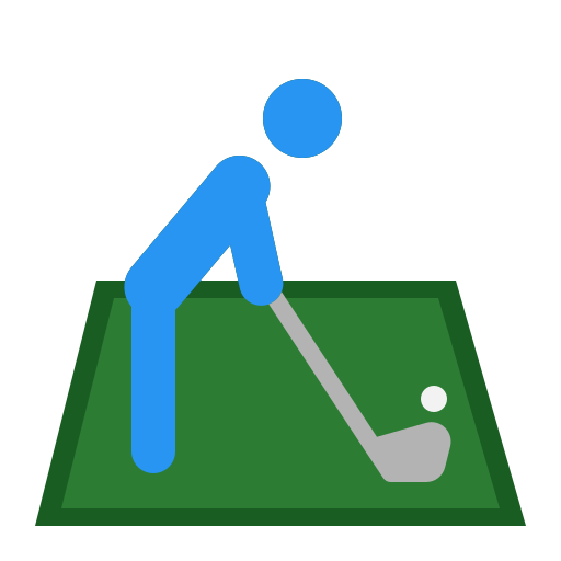 jugador de golf Generic Flat icono
