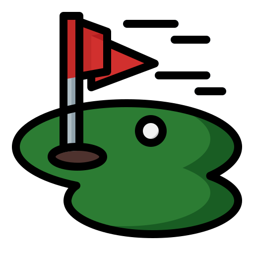ゴルフ場 Generic Outline Color icon