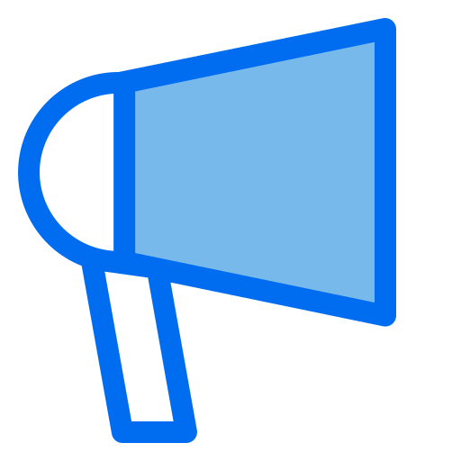 メガホン Generic Blue icon
