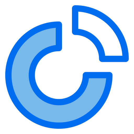 Donut chart Generic Blue icon