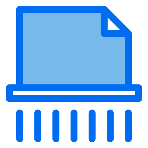 Paper Shredder Generic Blue icon