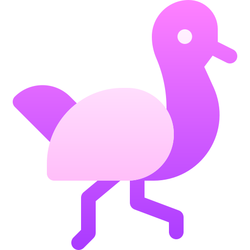 struisvogel Basic Gradient Gradient icoon