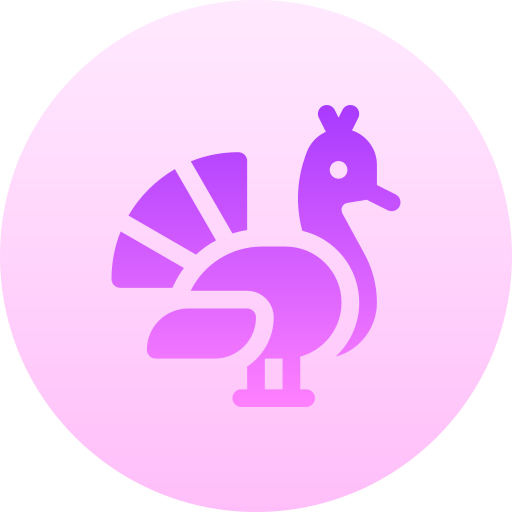 pavo real Basic Gradient Circular icono