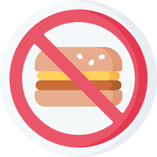 No Fast Food Special Flat icon