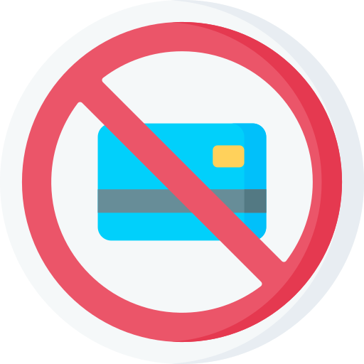 No credit card Special Flat icon