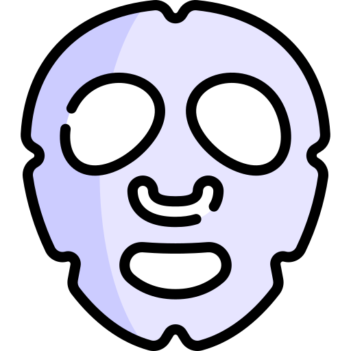 máscara facial Kawaii Lineal color icono