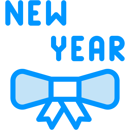nieuwjaar Generic Blue icoon