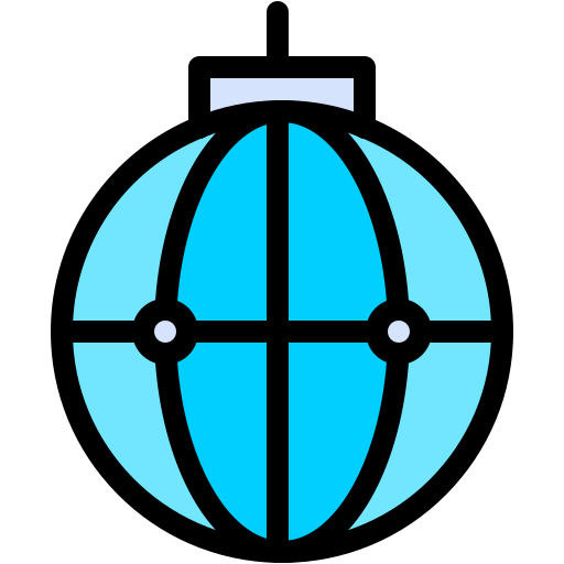 Зеркальный шар Generic Outline Color иконка