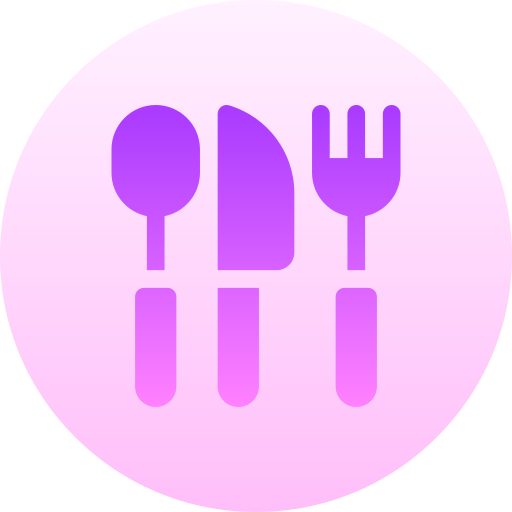 utensilios de cocina Basic Gradient Circular icono