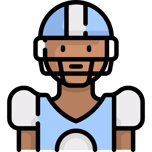 Игрок в американский футбол Special Lineal color иконка