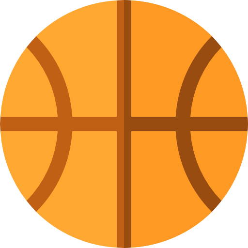 basketbal Basic Straight Flat icoon