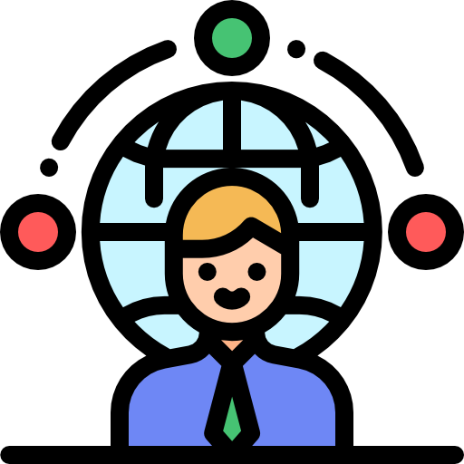 biznesmen Detailed Rounded Lineal color ikona