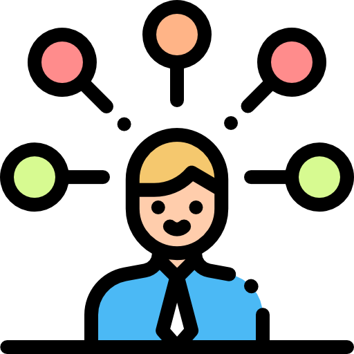 biznesmen Detailed Rounded Lineal color ikona