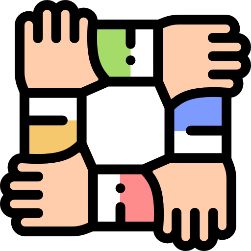 Teamwork Detailed Rounded Lineal color icon