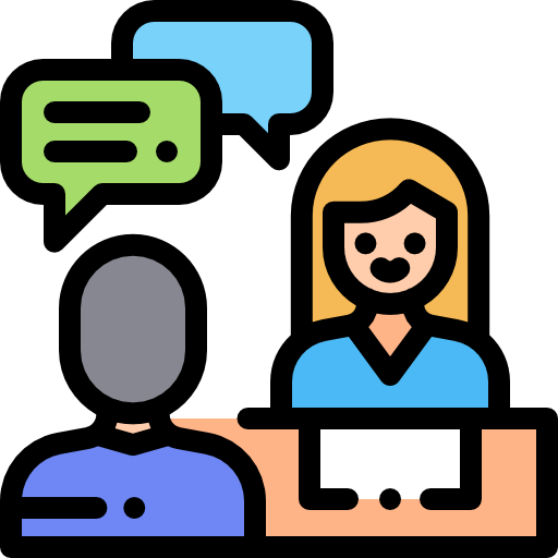 Interview Detailed Rounded Lineal color icon