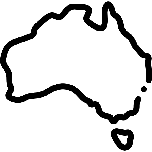 australia Detailed Rounded Lineal icono