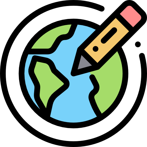 Planet earth Detailed Rounded Lineal color icon