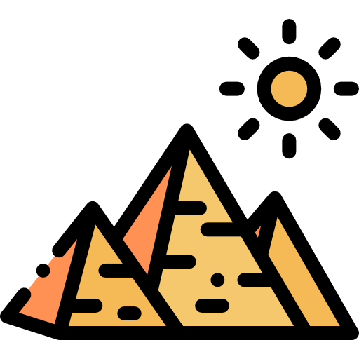 pyramiden Detailed Rounded Lineal color icon